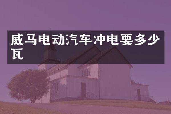 威马电动汽车冲电要多少瓦