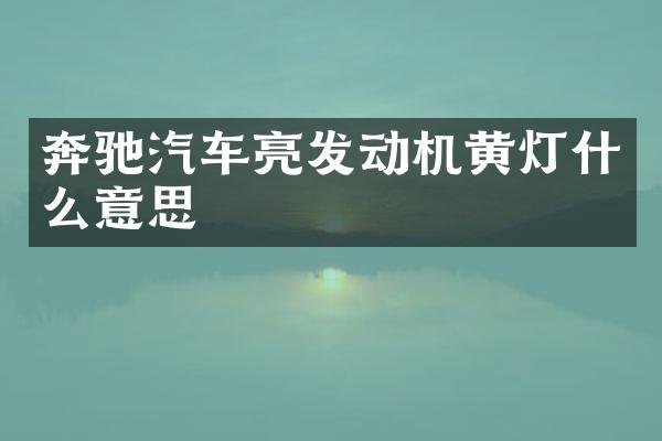 奔驰汽车亮发动机黄灯什么意思