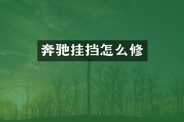 奔驰挂挡怎么修