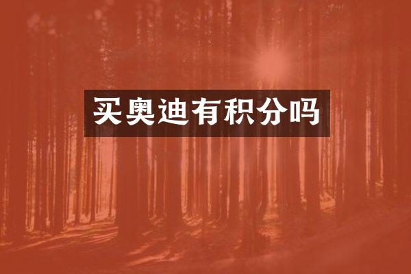 买奥迪有积分吗