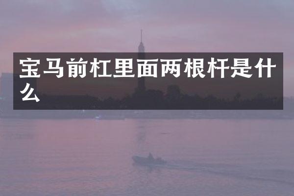 宝马前杠里面两根杆是什么