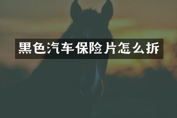 黑色汽车保险片怎么拆
