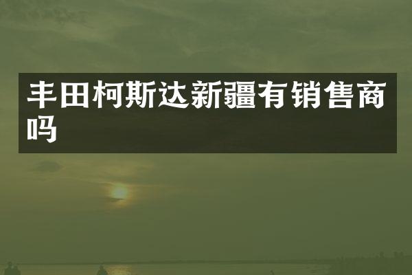 丰田柯斯达新疆有销售商吗