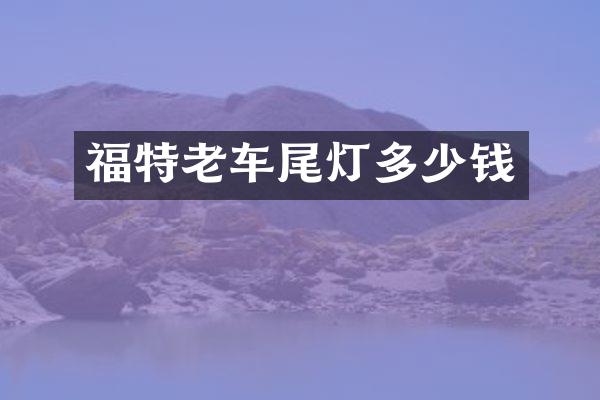 福特老车尾灯多少钱