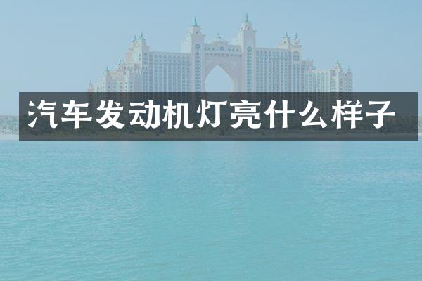 汽车发动机灯亮什么样子