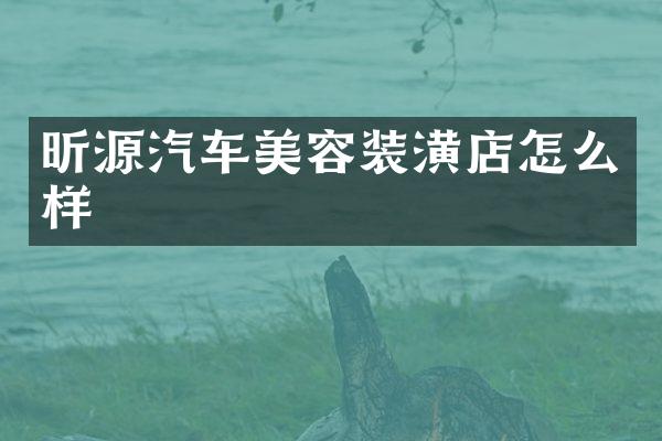 昕源汽车美容装潢店怎么样