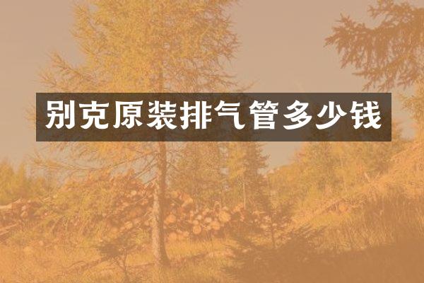 别克原装排气管多少钱