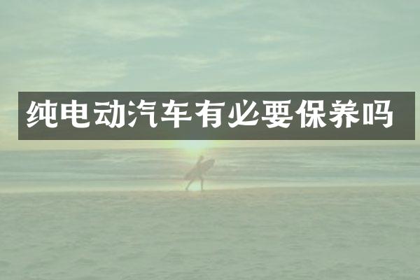 纯电动汽车有必要保养吗