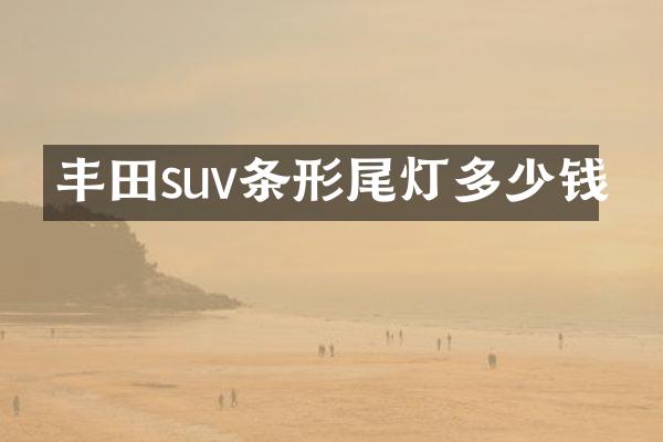 丰田suv条形尾灯多少钱