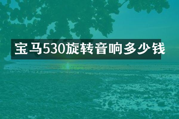 宝马530旋转音响多少钱