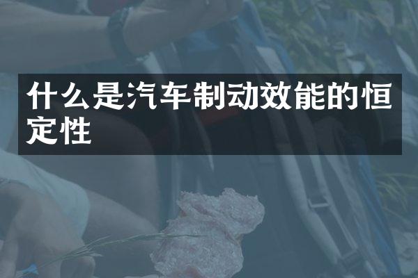 什么是汽车制动效能的恒定性