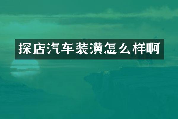 探店汽车装潢怎么样啊