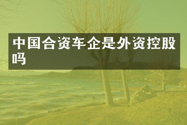 中国合资车企是外资控股吗