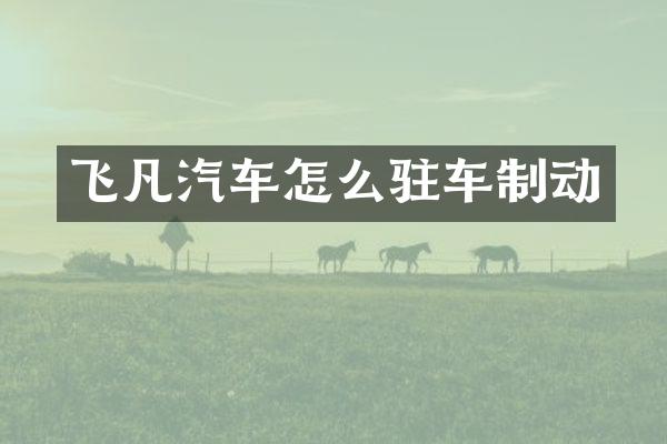 飞凡汽车怎么驻车制动