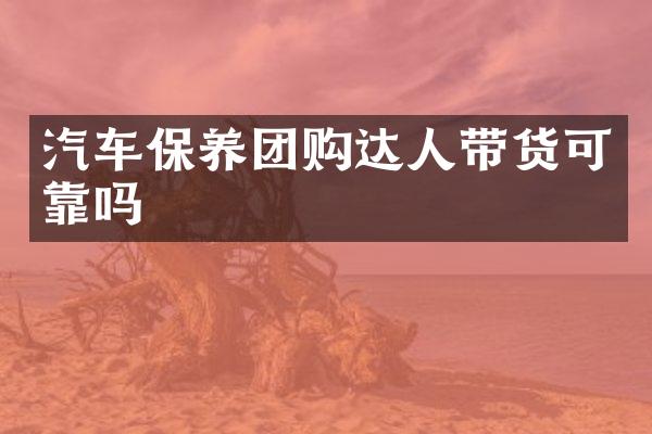 汽车保养团购达人带货可靠吗