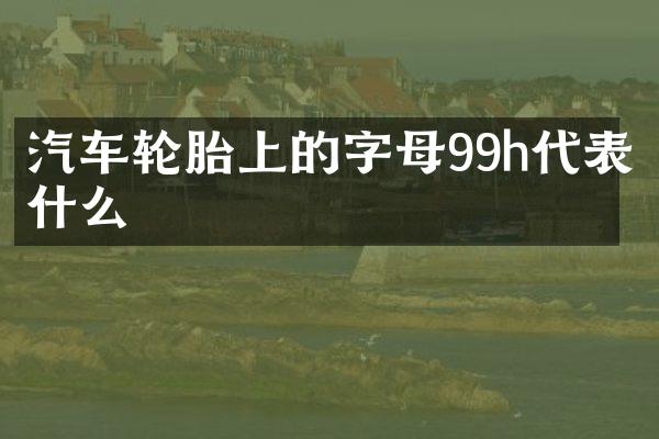 汽车轮胎上的字母99h代表什么