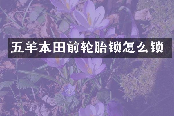 五羊本田前轮胎锁怎么锁