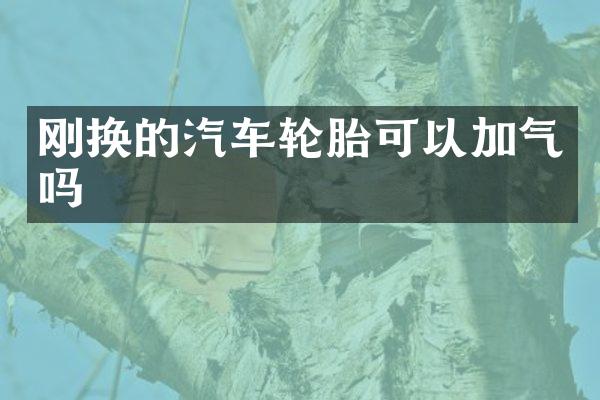 刚换的汽车轮胎可以加气吗
