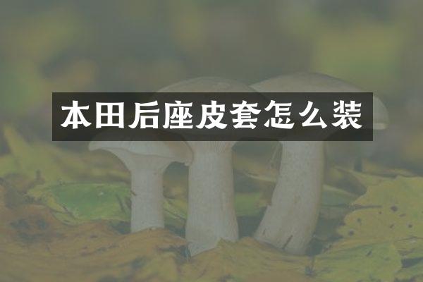 本田后座皮套怎么装