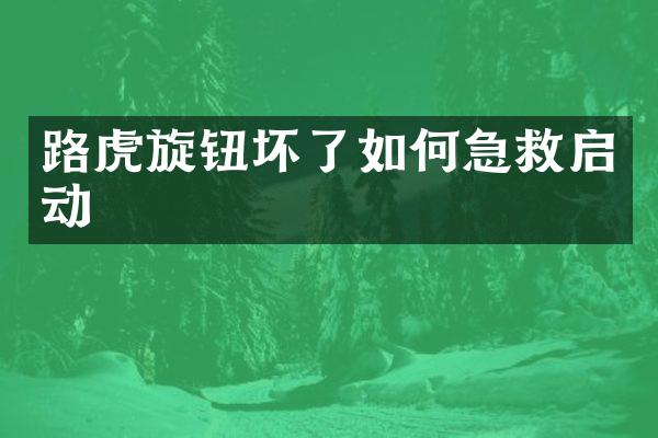 路虎旋钮坏了如何急救启动