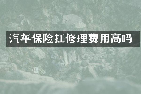 汽车保险扛修理费用高吗