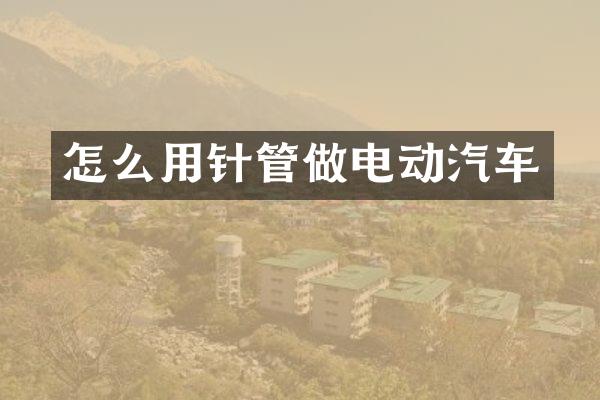 怎么用针管做电动汽车