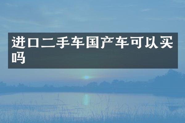 进口二手车国产车可以买吗