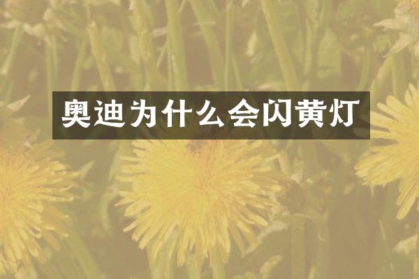 奥迪为什么会闪黄灯