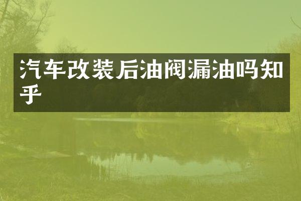汽车改装后油阀漏油吗知乎