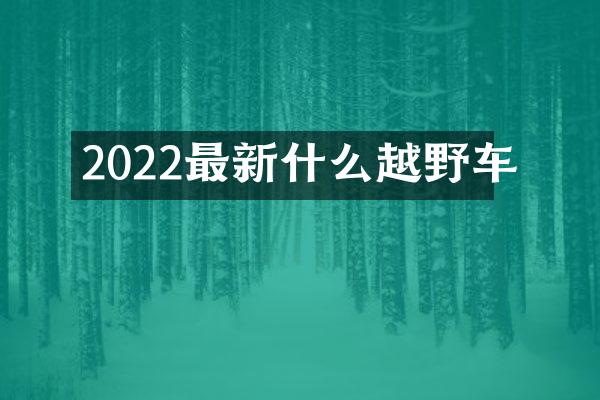 2022最新什么越野车