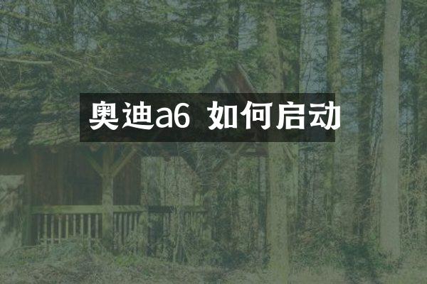 奥迪a6 如何启动