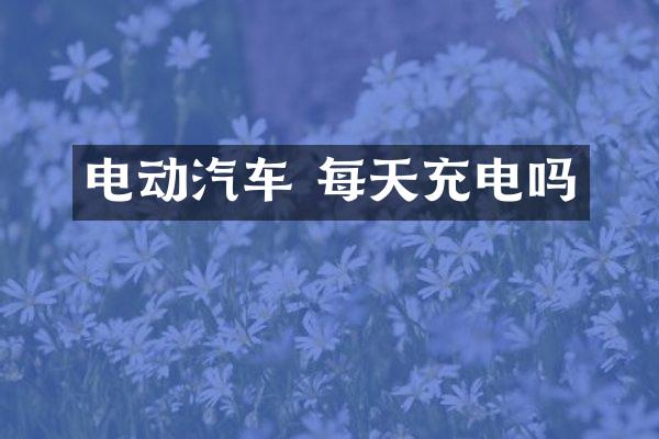 电动汽车 每天充电吗