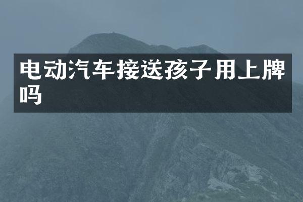 电动汽车接送孩子用上牌吗