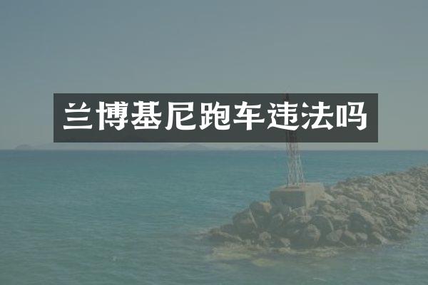 兰博基尼跑车违法吗