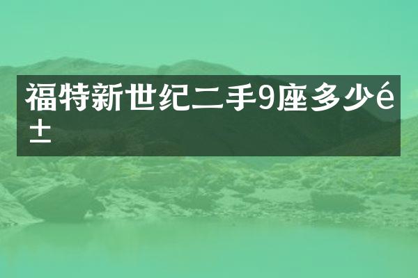 福特新世纪二手9座多少钱