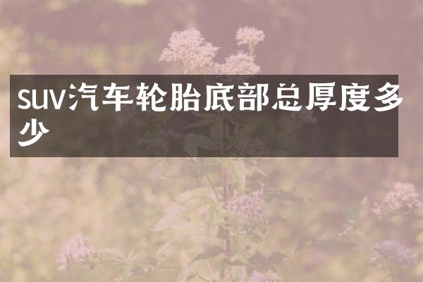 suv汽车轮胎底部总厚度多少