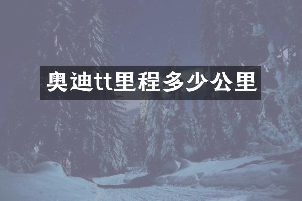 奥迪tt里程多少公里