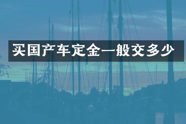 买国产车定金一般交多少