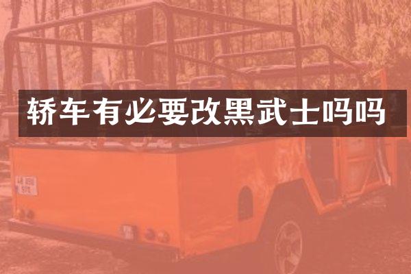 轿车有必要改黑武士吗吗