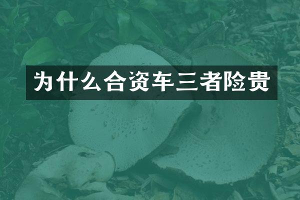 为什么合资车三者险贵