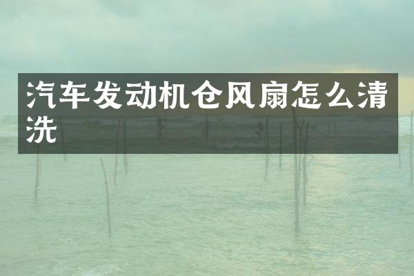 汽车发动机仓风扇怎么清洗