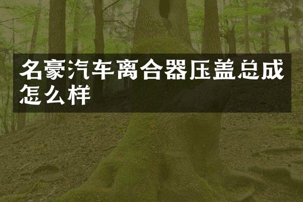 名豪汽车离合器压盖总成怎么样