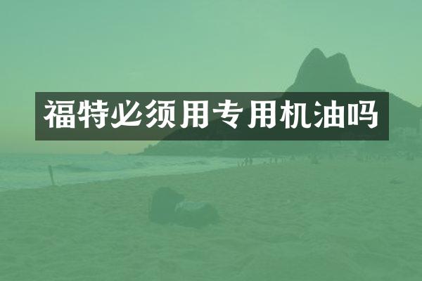 福特必须用专用机油吗
