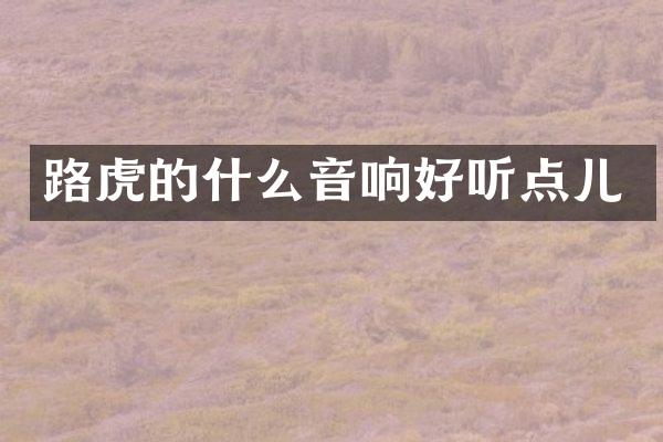 路虎的什么音响好听点儿