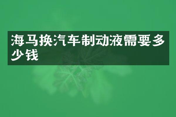 海马换汽车制动液需要多少钱