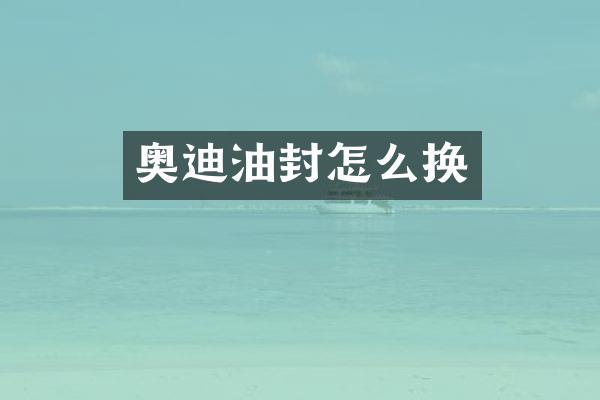 奥迪油封怎么换
