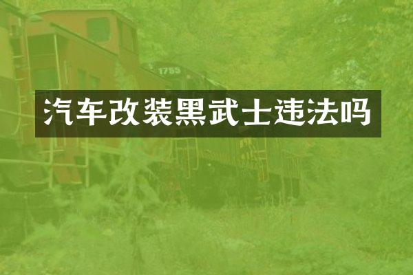 汽车改装黑武士违法吗