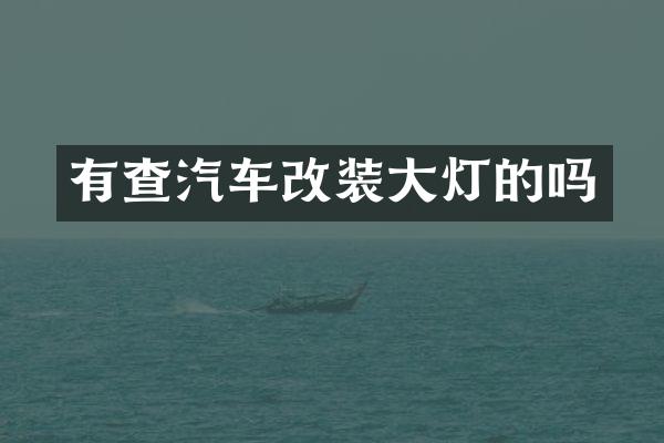 有查汽车改装大灯的吗