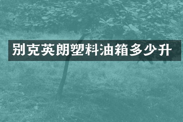 别克英朗塑料油箱多少升