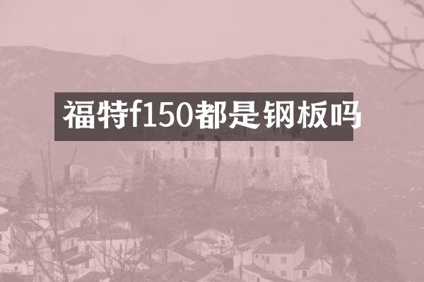 福特f150都是钢板吗